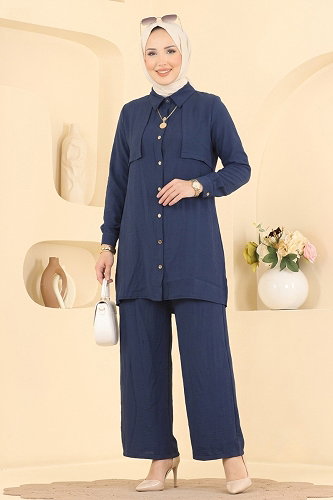 moda selvim 2 li Modal Takım 008ZMRK1203 Laci - Thumbnail