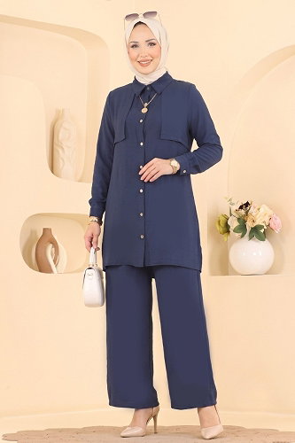 moda selvim 2 li Modal Takım 008ZMRK1203 Laci - Thumbnail