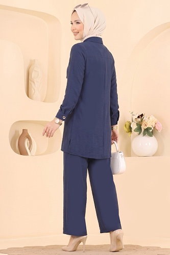 moda selvim 2 li Modal Takım 008ZMRK1203 Laci - Thumbnail