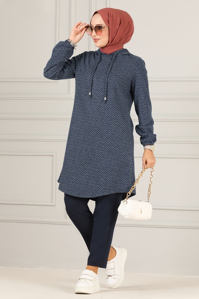 Rahat ve Cool Tunik Kombinleri 119DVL817 &250MP806 &12STG610 İndigo