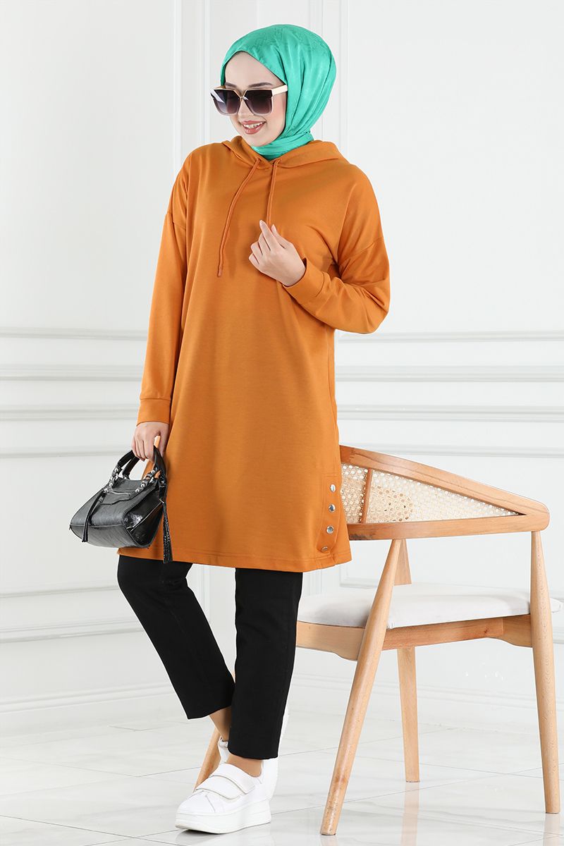 Spor Tunik Pantolon Kombinleri 5047UZ662 &250MP806&206MIA813 Koyu Hardal