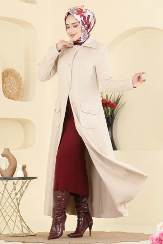 T.R.T. - A Kesim Kaşe Pardesü 1983TRT545 Taş