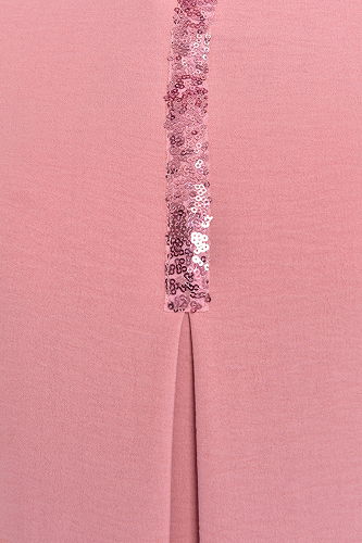 moda selvim A Pleated Aerobin Dress ASM2574-M Powder - Thumbnail