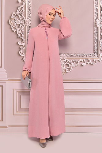 moda selvim الفستانASM2574-M المسحوق - Thumbnail