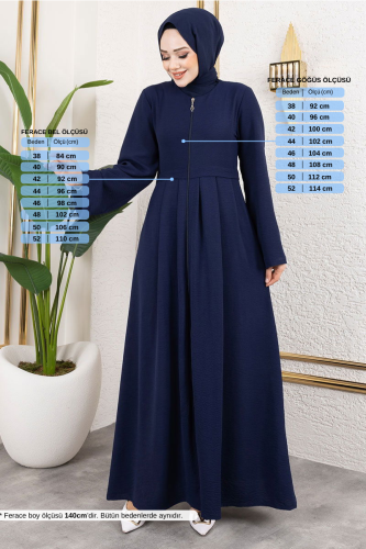 MRV B.G.S. - Abaya 0038BGS895-M Navy Blue