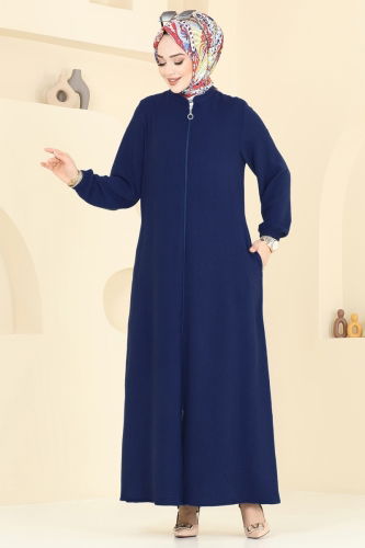 M.R. - عباءة كحلي فاتح 003MR1078