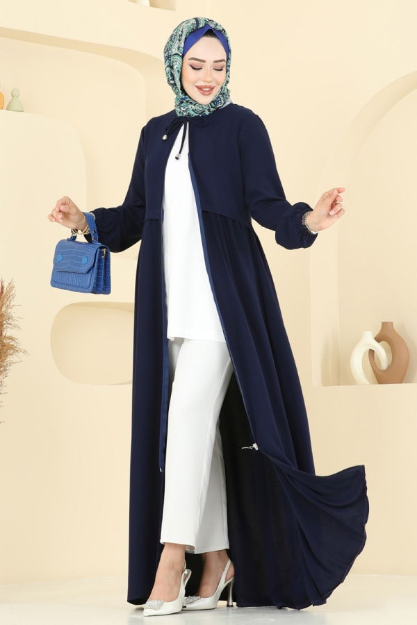 Modaselvim NET 20%+20% DISCOUNT IN THE CARD Abaya 0050BG354 Navy Blue
