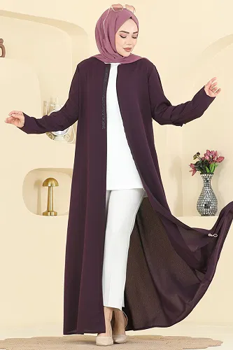 moda selvim عباءة توتي 0502ORG1169 - Thumbnail