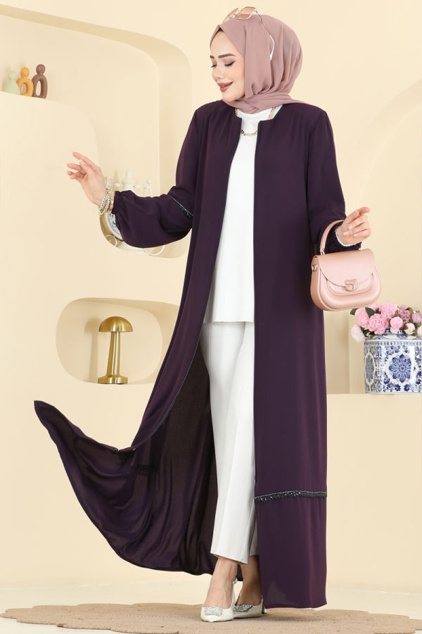 Modaselvim Abaya Abaya 0503ORG1169 Damson