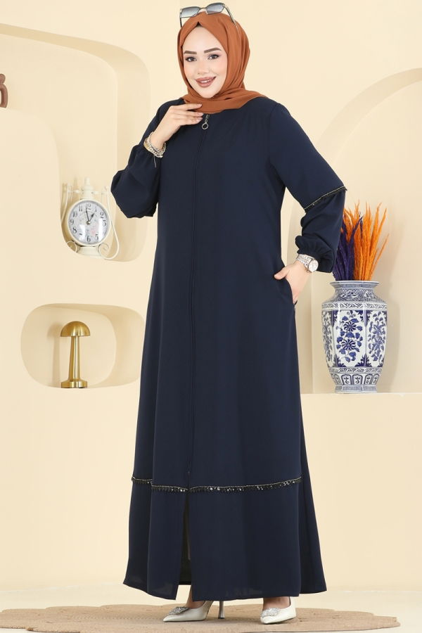 Modaselvim Abaya Abaya 0503ORG1169 Navy Blue