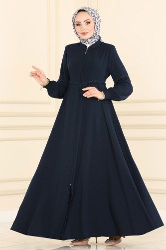 P.D. - Abaya 069PD194 Navy Blue