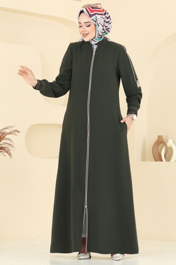 Modaselvim NET 20%+20% DISCOUNT IN THE CARD Abaya 101OZT1013 Khaki
