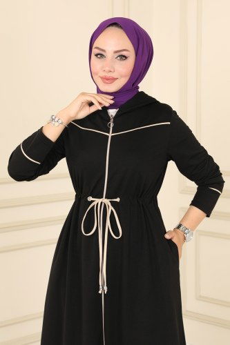 moda selvim 102YNS793 لون أسود مع فيزيون فراجه - Thumbnail