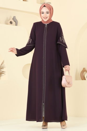 moda selvim عباءة توتي 109OZT1013 - Thumbnail