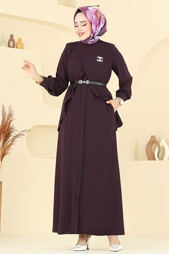 moda selvim عباءة توتي 112OZT1013 - Thumbnail