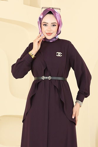 moda selvim عباءة توتي 112OZT1013 - Thumbnail