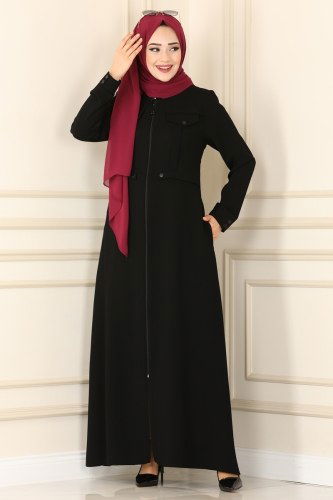 moda selvim 1152EDM718 اسود فراجه - Thumbnail