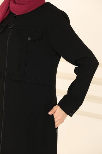 moda selvim 1152EDM718 اسود فراجه - Thumbnail