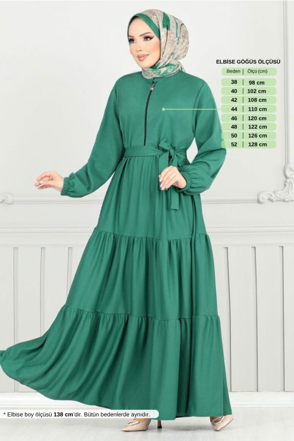 Modaselvim NET 20%+20% DISCOUNT IN THE CARD Abaya 1202DLB1090-M Light Petroleum
