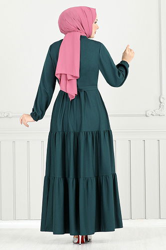 moda selvim عباءة كحلي 1202DLB1090-M - Thumbnail