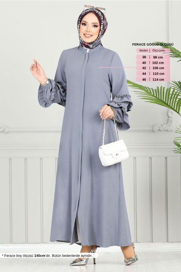 Modaselvim NET 20%+20% DISCOUNT IN THE CARD Abaya 1205DLB1090-M Gray