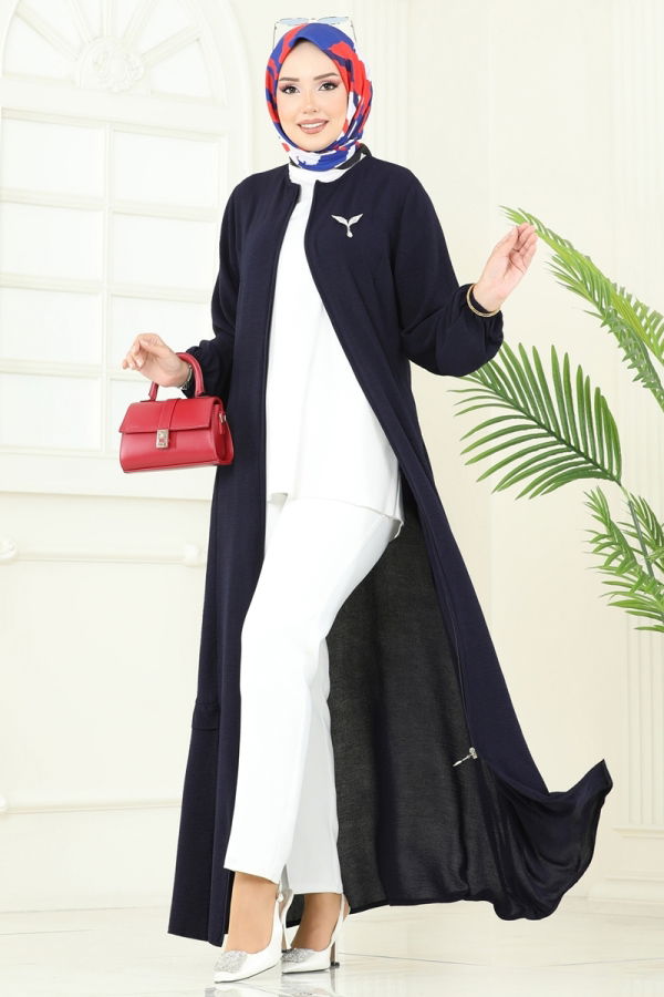 Modaselvim NET 20%+20% DISCOUNT IN THE CARD Abaya 1206DLB1088 Navy Blue