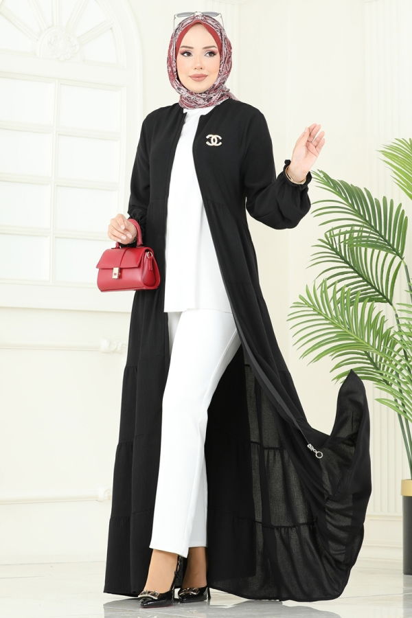 Modaselvim عباءة عباءة أسود 1207DLB1088