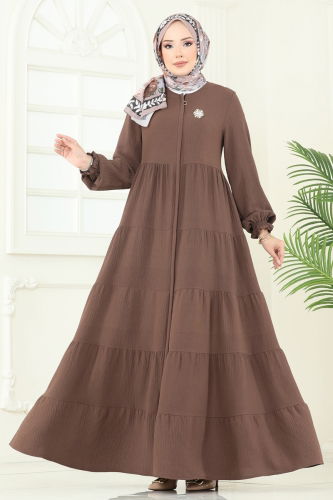 D.L.B. - Abaya 1207DLB1088 Brown