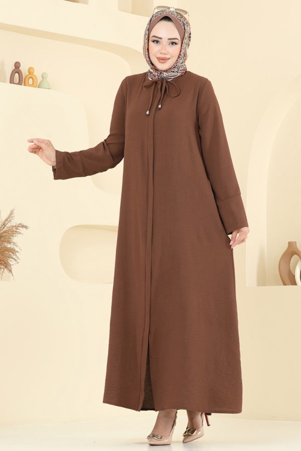 Modaselvim NET 20%+20% DISCOUNT IN THE CARD Abaya 1361BM387 Brown