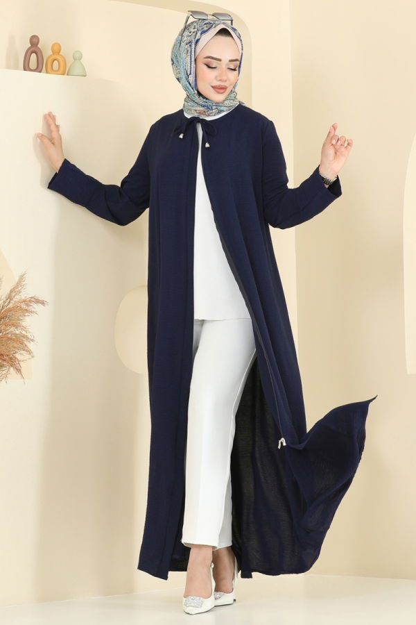 Modaselvim NET 20%+20% DISCOUNT IN THE CARD Abaya 1361BM387 Navy Blue