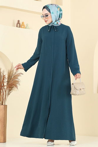moda selvim Abaya 1361BM387 Petroleum - Thumbnail