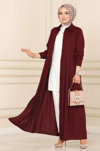 U.K.B. - Abaya 1533UKB139 Claret Red