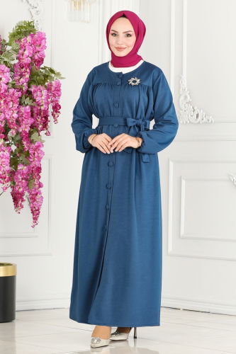 moda selvim ABAYA 1907UKB139 Indigo - Thumbnail