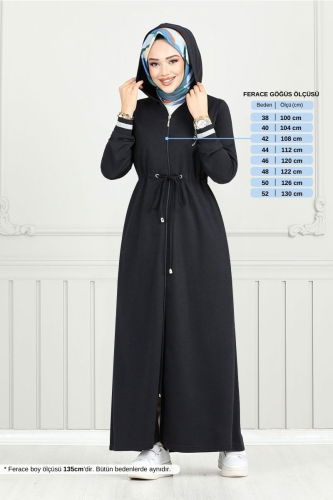 MRV F.O.N. - Abaya 1977FON1064-M Navy Blue