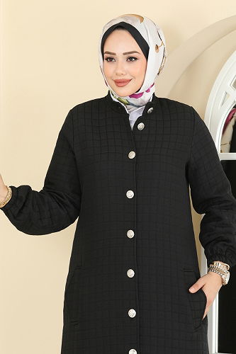 moda selvim Abaya 1981TRT545 Black - Thumbnail