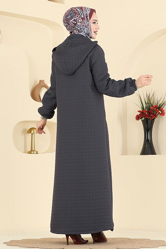 moda selvim Abaya 1998TRT545 Anthracite - Thumbnail