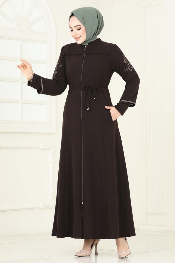 Abaya 2001OZT1013 Brown - 2