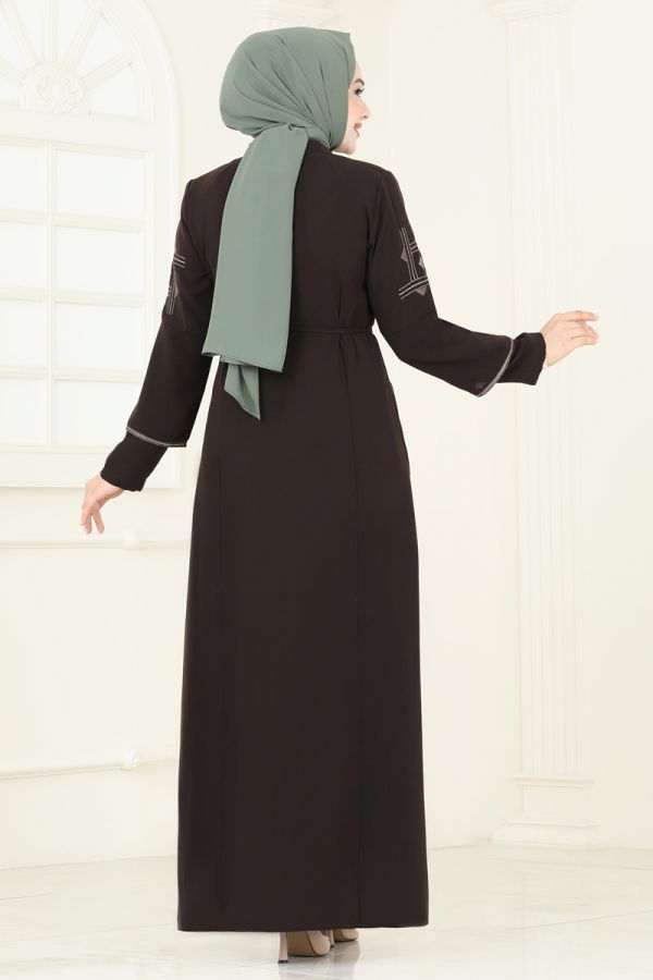 Abaya 2001OZT1013 Brown - 5