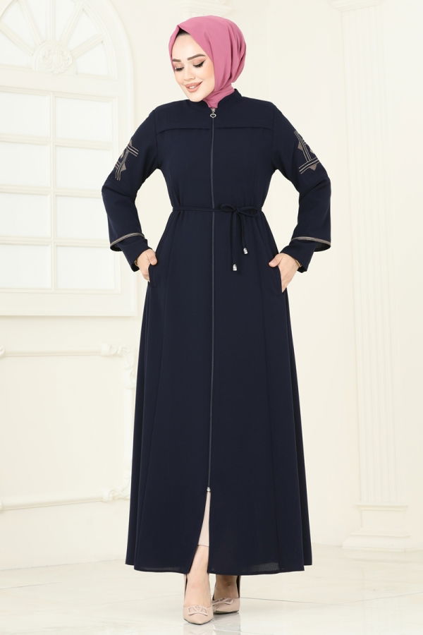 Modaselvim Abaya Abaya 2001OZT1013 Navy Blue