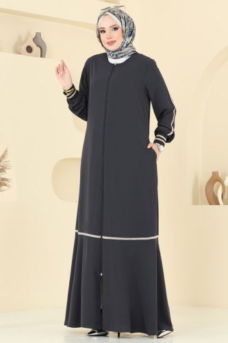 O.Z.T. - عباءة رمادي غامق 2007OZT1013
