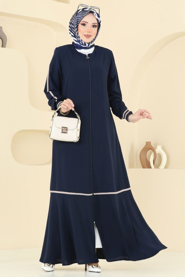 Modaselvim عباءة عباءة كحلي 2007OZT1013