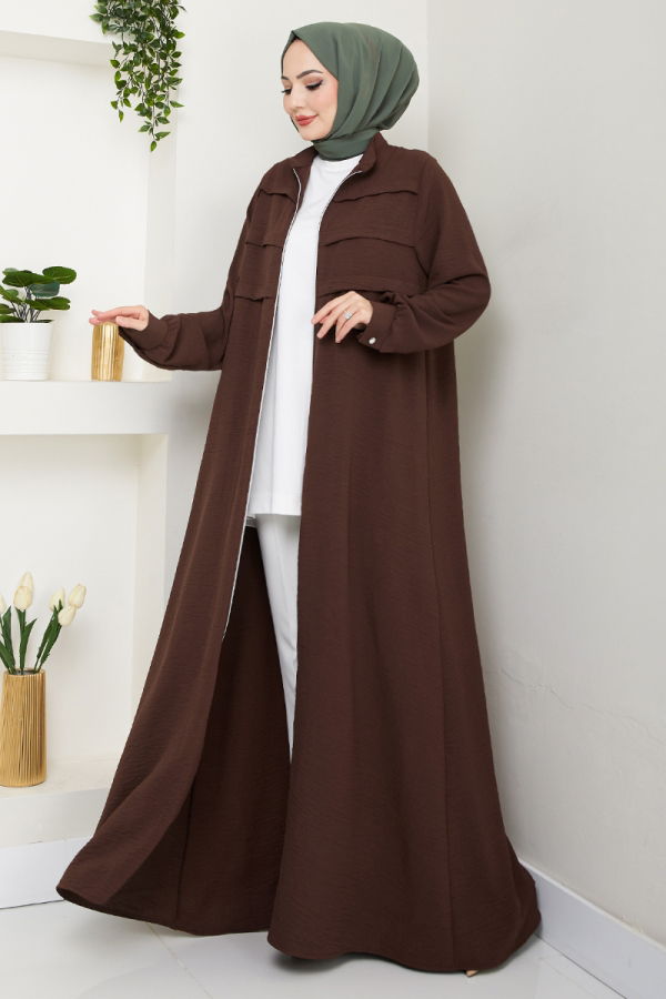 Modaselvim NET 20%+20% DISCOUNT IN THE CARD Abaya 2018EFY931-M Brown
