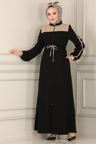 moda selvim 2057BLL803 لون أسود مع فيزيون فراجه - Thumbnail