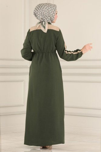 moda selvim 2057BLL803 لون هاكي مع فيزيون فراجه - Thumbnail