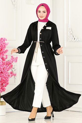 moda selvim 216YNS793 اسود فراجه - Thumbnail