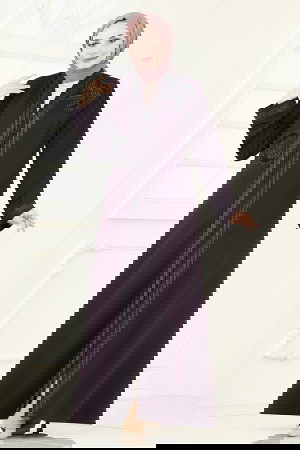 Modaselvim خصم صافٍ20%+20% في سلة التسوق عباءة أرجواني 2247EDM718