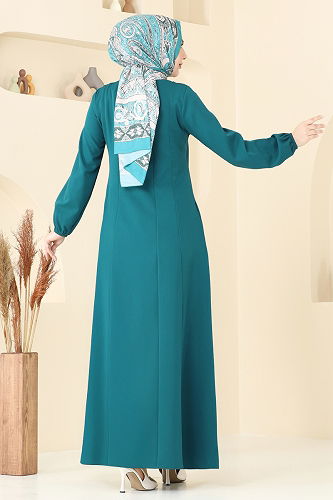 moda selvim Abaya 23003UKB139 Light Petroleum - Thumbnail