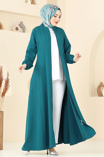 moda selvim Abaya 23003UKB139 Light Petroleum - Thumbnail