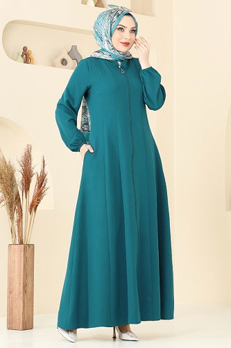 moda selvim Abaya 23003UKB139 Light Petroleum - Thumbnail