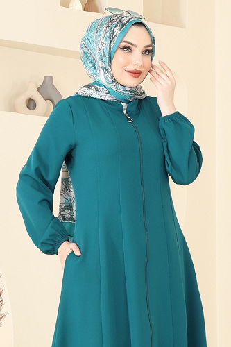 moda selvim Abaya 23003UKB139 Light Petroleum - Thumbnail